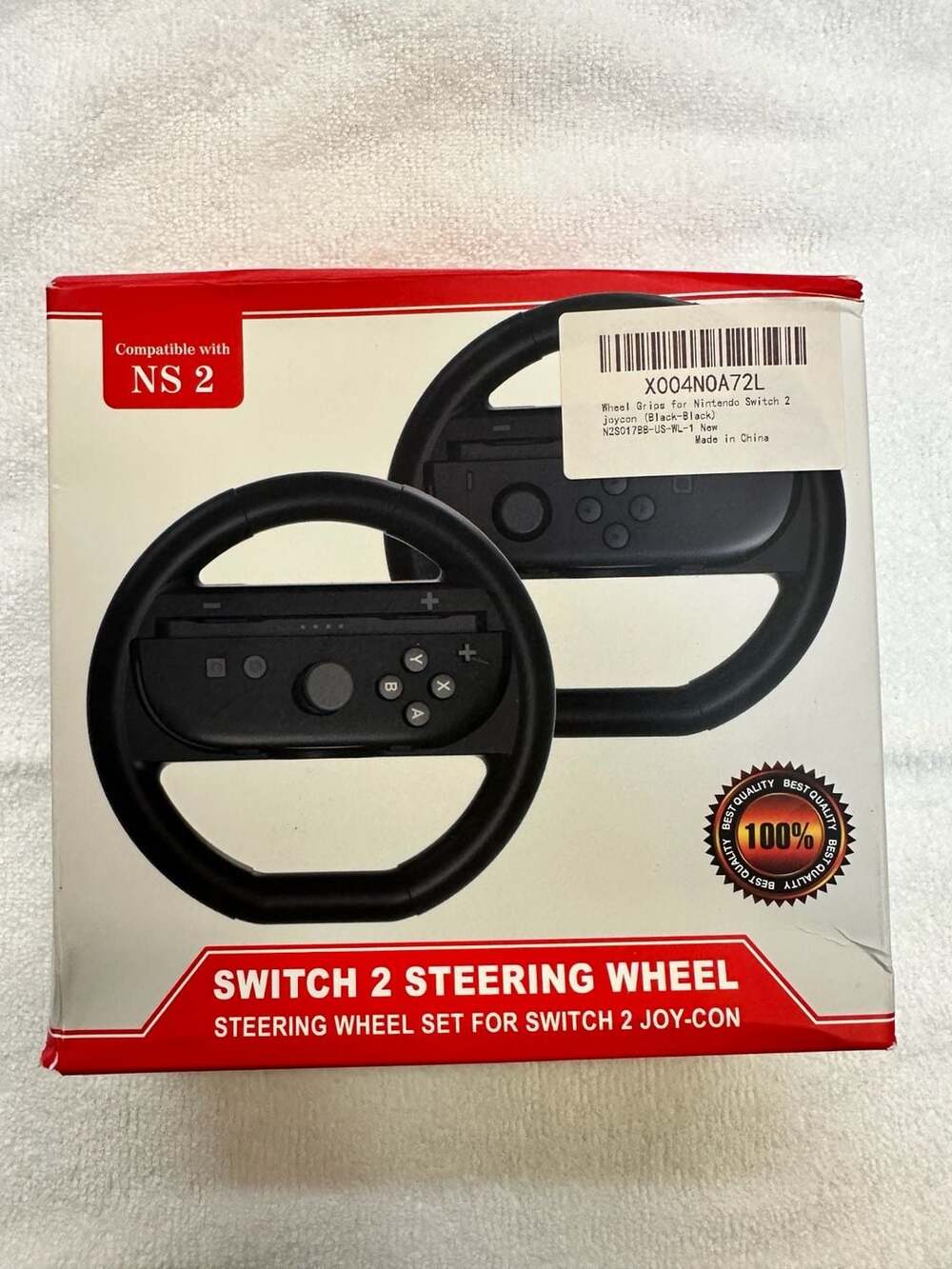 Switch 2 Steering Wheel Joycon Set Black